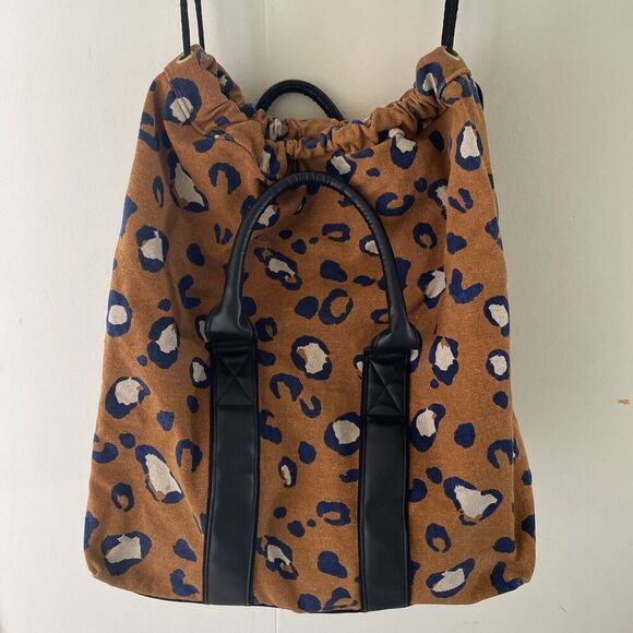 3.1 Phillip Lim for Target Leopard Drawstring Carryall Bag Overnight Travel Hobo - Picture 2 of 11